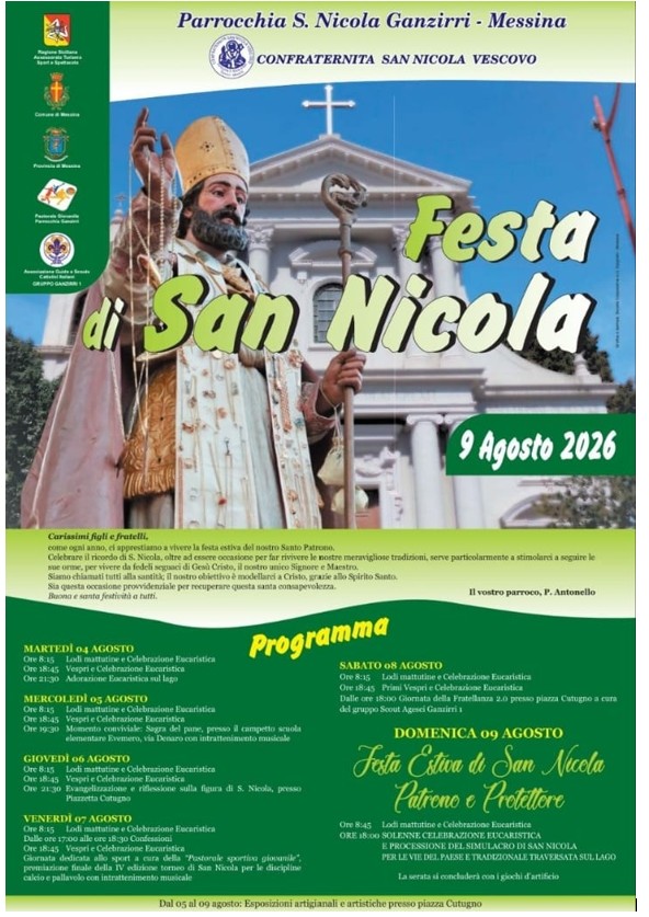 Ganzirri celebra San Nicola: dal 4 al 9 agosto 2026 fede, tradizione e iniziative per la comunità